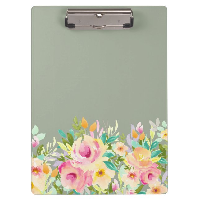 Porte-bloc Porte - bloc floral en pastel d'affaires de (Devant)