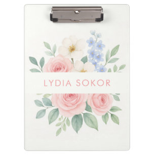 Porte-bloc Porte - bloc floral personnalisé avec nom