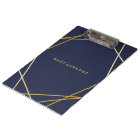 Porte - bloc géométrique de motif d'or minimaliste