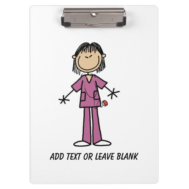 Porte-bloc Porte - bloc infirmière asiatique (Devant)