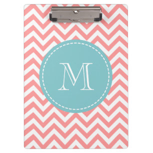 Porte-bloc Porte - bloc monogramme personnalisé avec chevron