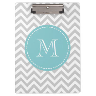 Porte-bloc Porte - bloc monogramme personnalisé avec chevron 