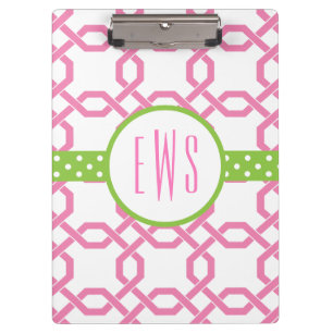 Porte-bloc Porte - bloc monogramme treillis et graine