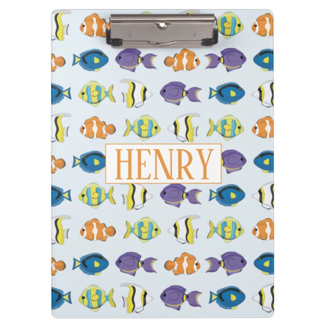 Porte-bloc Porte - bloc Motif de poissons tropicaux (Devant)