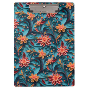 Porte-bloc Porte - bloc motif en papier floral sans joint