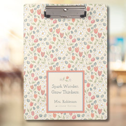 Porte-bloc Porte-bloc-notes floral personnalisé pour la rentr