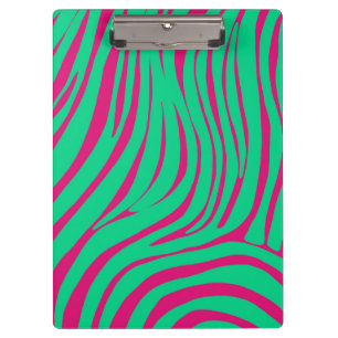 Porte-bloc Porte-bloc-notes motif zèbre Pop Art néon