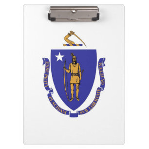 Porte-bloc Porte - bloc patriotique avec drapeau du Massachus