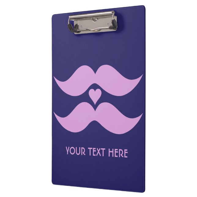 Porte-bloc Porte - bloc personnalisé Pink Mustaches (Gauche)