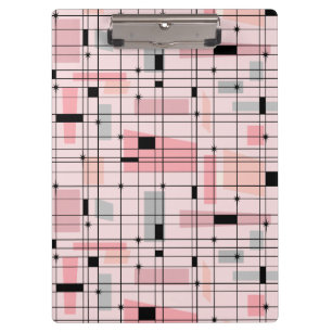 Porte-bloc Porte - bloc Retro Pink Grid et Starburst