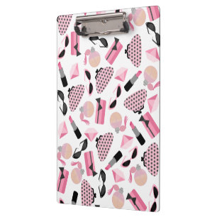 Porte-bloc Porte - bloc rose Girly de motif d'accessoires