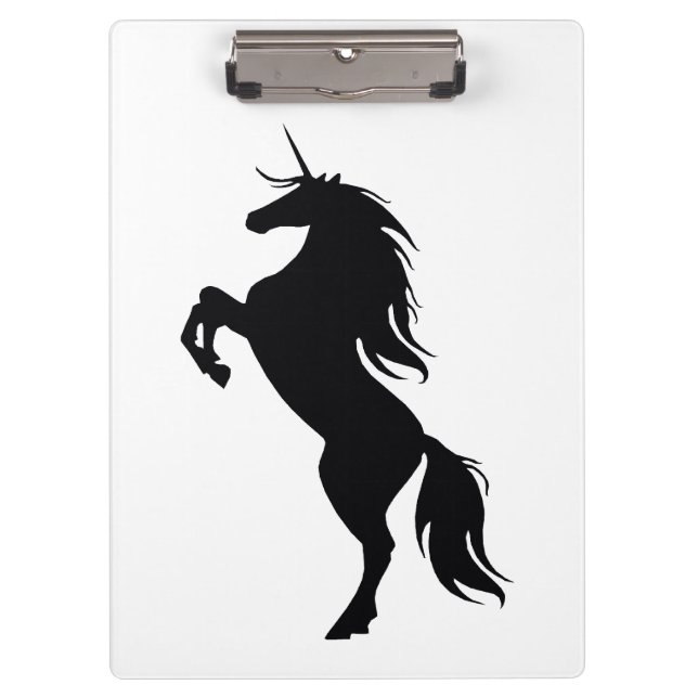Porte-bloc Porte - bloc Silhouette Unicorne Noire (Devant)