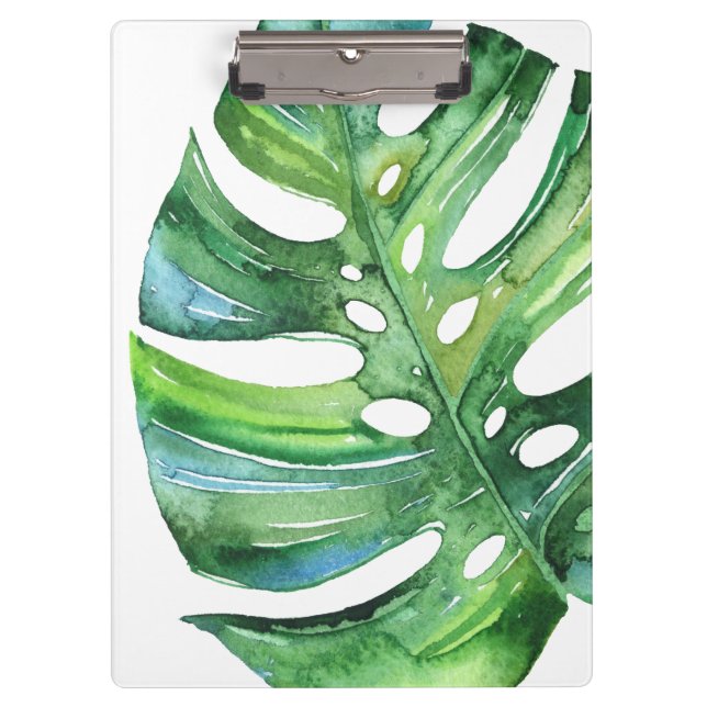 Porte-bloc Porte - bloc tropical de feuille de Monstera - (Devant)