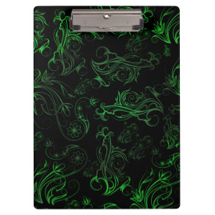 Porte-bloc Porte - bloc vert floral