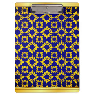 Porte-bloc Porte - bloc vintage Motif bleu et or