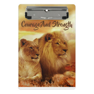 Porte-bloc Porte-cliphette Mini Lions Courage Force