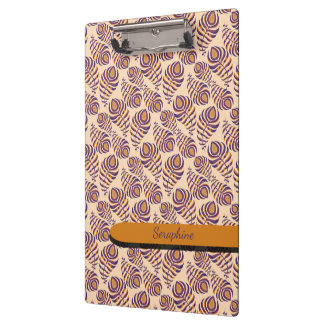 Porte-bloc Porte-documents à plumes de paon boho