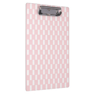 Porte-bloc Porte-documents carré rose et blanc mignon 