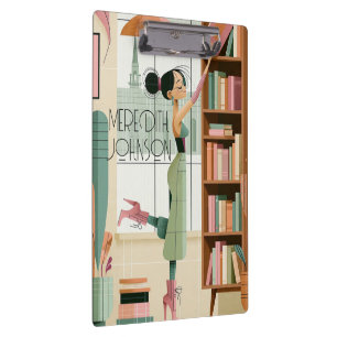 Porte-bloc Porte-documents de bureau rétro graphique de burea