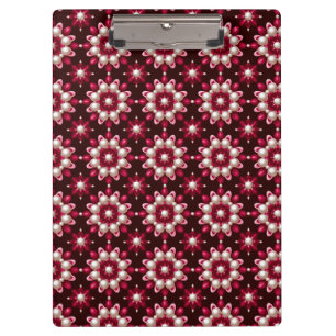 Porte-bloc 🌸 Porte-documents en perle à motif floral rouge,