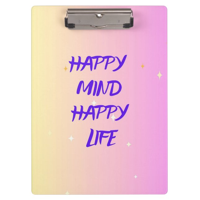 Porte-bloc Porte-documents Happy Mind – Décoration de bureau  (Devant)