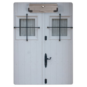 Porte-bloc Porte En Bois Blanc Avec Fer Forgé Noir