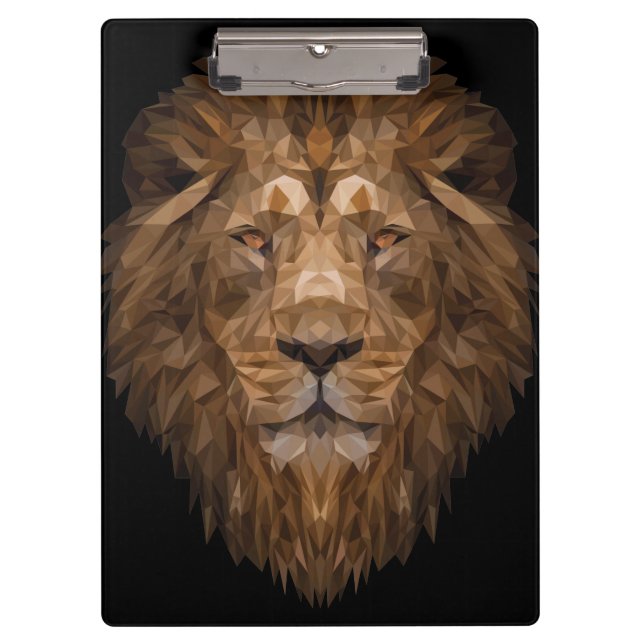 Porte-bloc Portrait de lion géométrique (Devant)