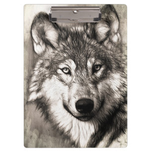 Porte-bloc Portrait de loup