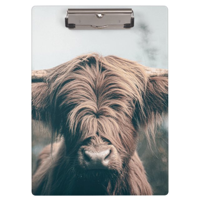 Porte-bloc Portrait de vache Highland (Devant)