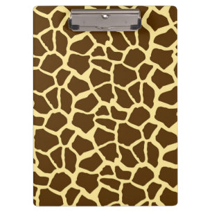 Porte-bloc Poster de animal de girafe jaune et Brown