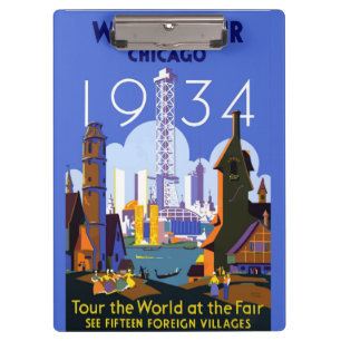 Porte-bloc Poster de l'exposition universelle Art Déco vintag