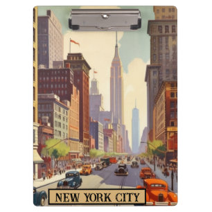 Porte-bloc Poster Vintage voyage New York
