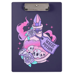 Porte-bloc Potion magique Cute Rose Halloween Potion bouteill