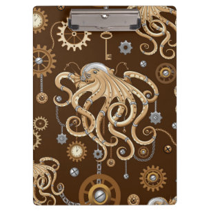 Porte-bloc Poulpe Steampunk Rétro Fantastique Mécanique