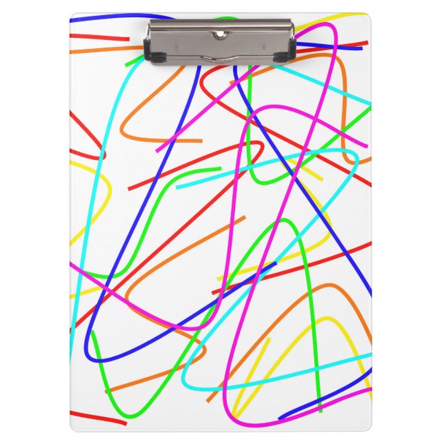 Porte-bloc Presse-papiers de lignes de couleur (Devant)