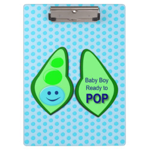 Porte-bloc Prêt pour la pop Baby Boy Pea Blue