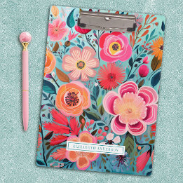 Porte-bloc Pretty Elegant Botanical Stylish Floral