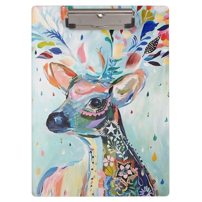 Porte-bloc Pretty Modern Deer Art Flower Antlers (Devant)