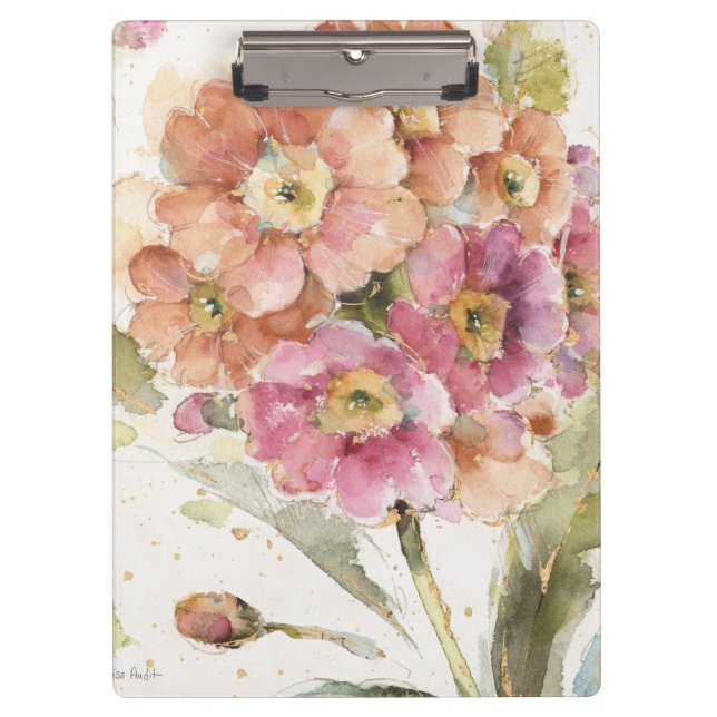Porte-bloc Primevère rose et orange (Devant)