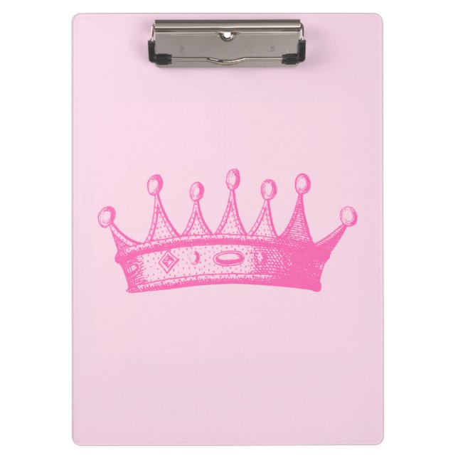 Porte-bloc Princesse magenta Crown sur l'arrière - plan rose (Devant)