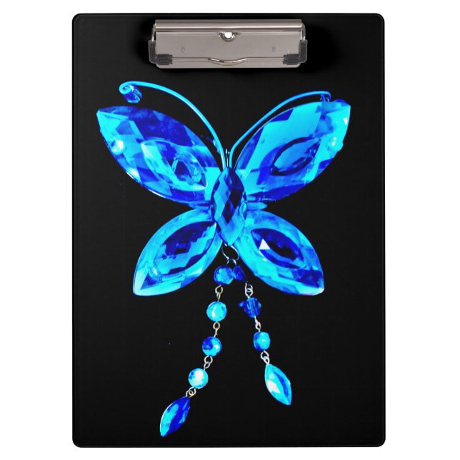Porte-bloc Prisme de papillon bleu (Devant)