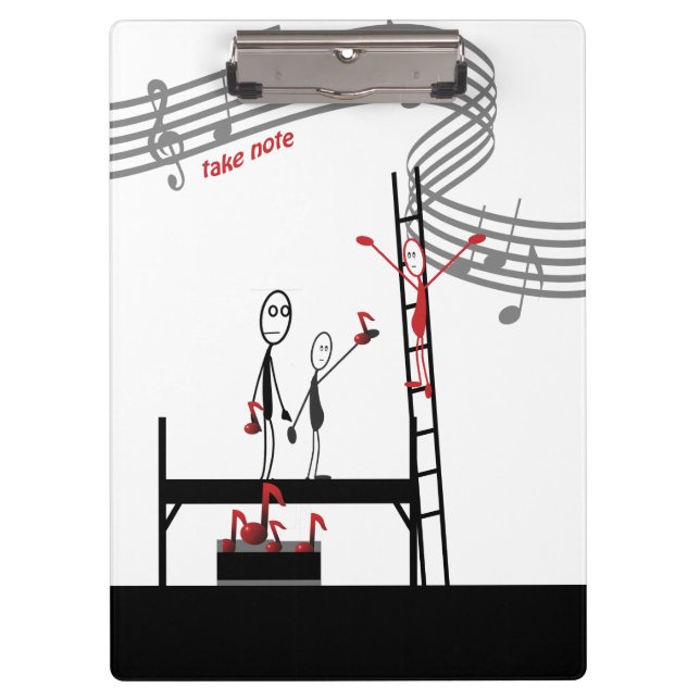 Porte-bloc Professeur de musique Funny Stickman Porte - bloc (Devant)