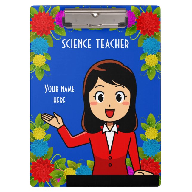 Porte-bloc Professeur de sciences Porte - bloc personnalisé (Devant)