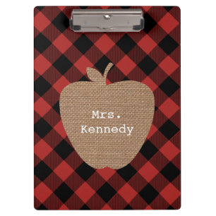 Porte-bloc Professeur personnalisé par toile de jute Apple d