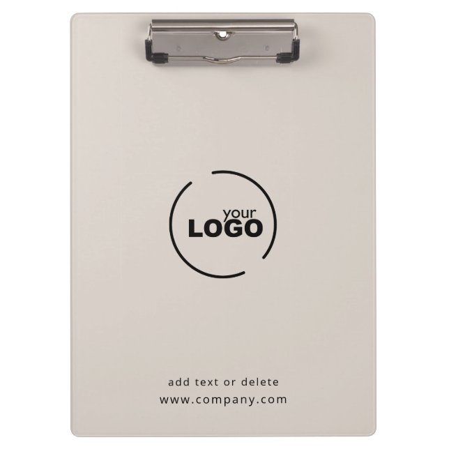 Porte-bloc Professionnel Moderne Logo d'entreprise Beige (Devant)