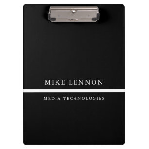 Porte-bloc Professionnel Simple Noir et Blanc