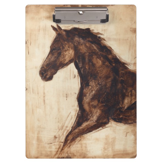 Porte-bloc Profil du cheval sauvage Brown (Devant)