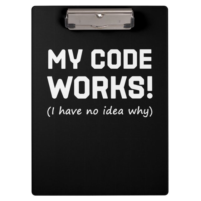 Porte-bloc Programmeur Mon code fonctionne (Devant)