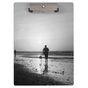 Porte-bloc Promenade du matin en nuances de gris