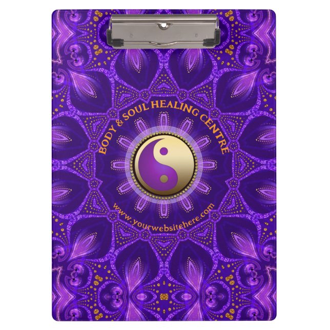 Porte-bloc Purple or rose énergie guérir Mandala (Devant)